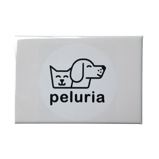 Imán personalizado con el logo de una marca de mascotas